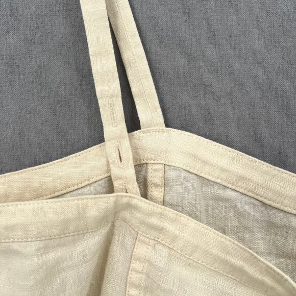 EVERLANE The Linen Picnic Top Womens 2 Cream Button Front Spaghetti Strap NEW - Picture 7 of 11